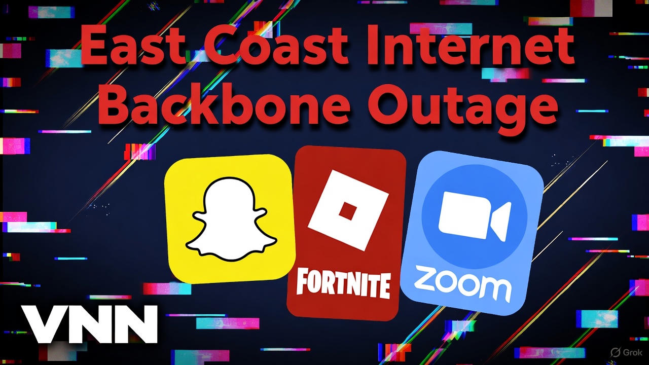 East Coast Internet Backbone Offline